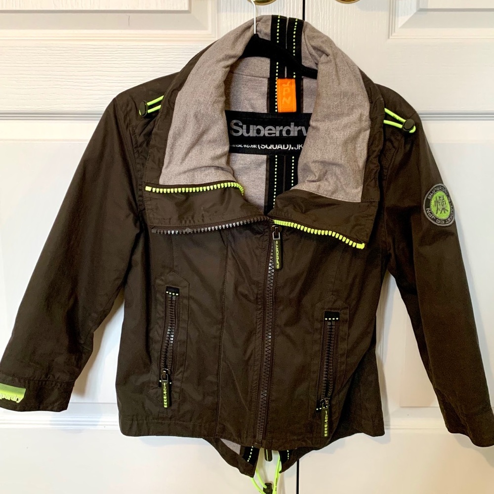 SuperDry Grey double zip jacket size S